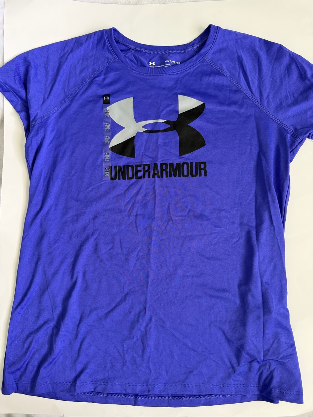Youth Under Armour Purple Logo Tee